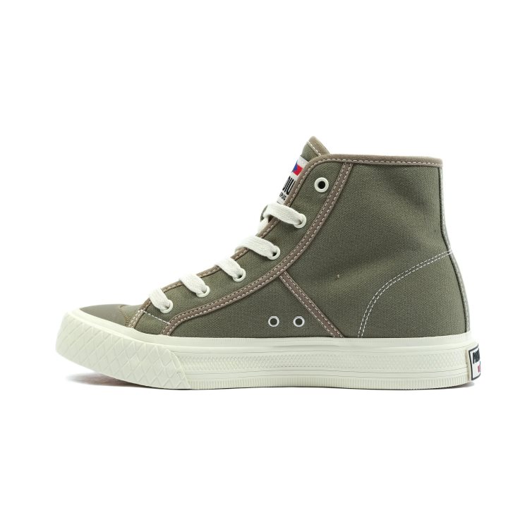 Baskets Palladium Palla Louvel High Tops Femme Vert Olive | FR WAM179F